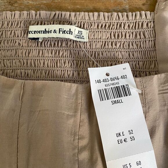 NWT Abercrombie & Fitch Puff Sleeve Shine Cotton Squareneck Top - Picture 6 of 6